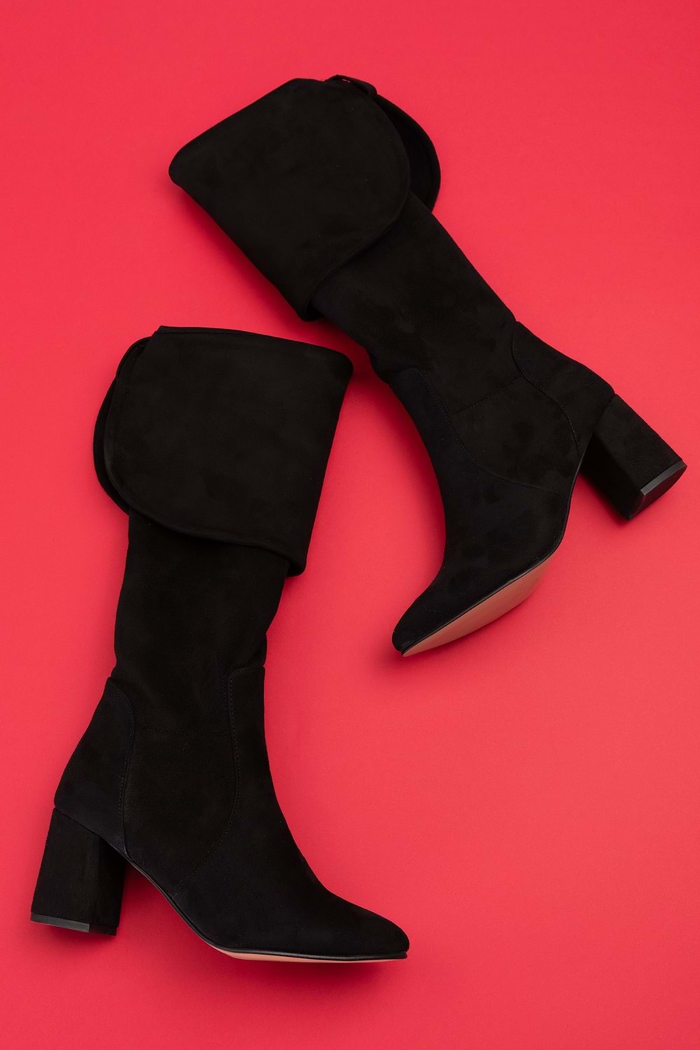 Gondol Kadın Diz Üstü Çorap Çizme anl.2535 - Siyah - 40